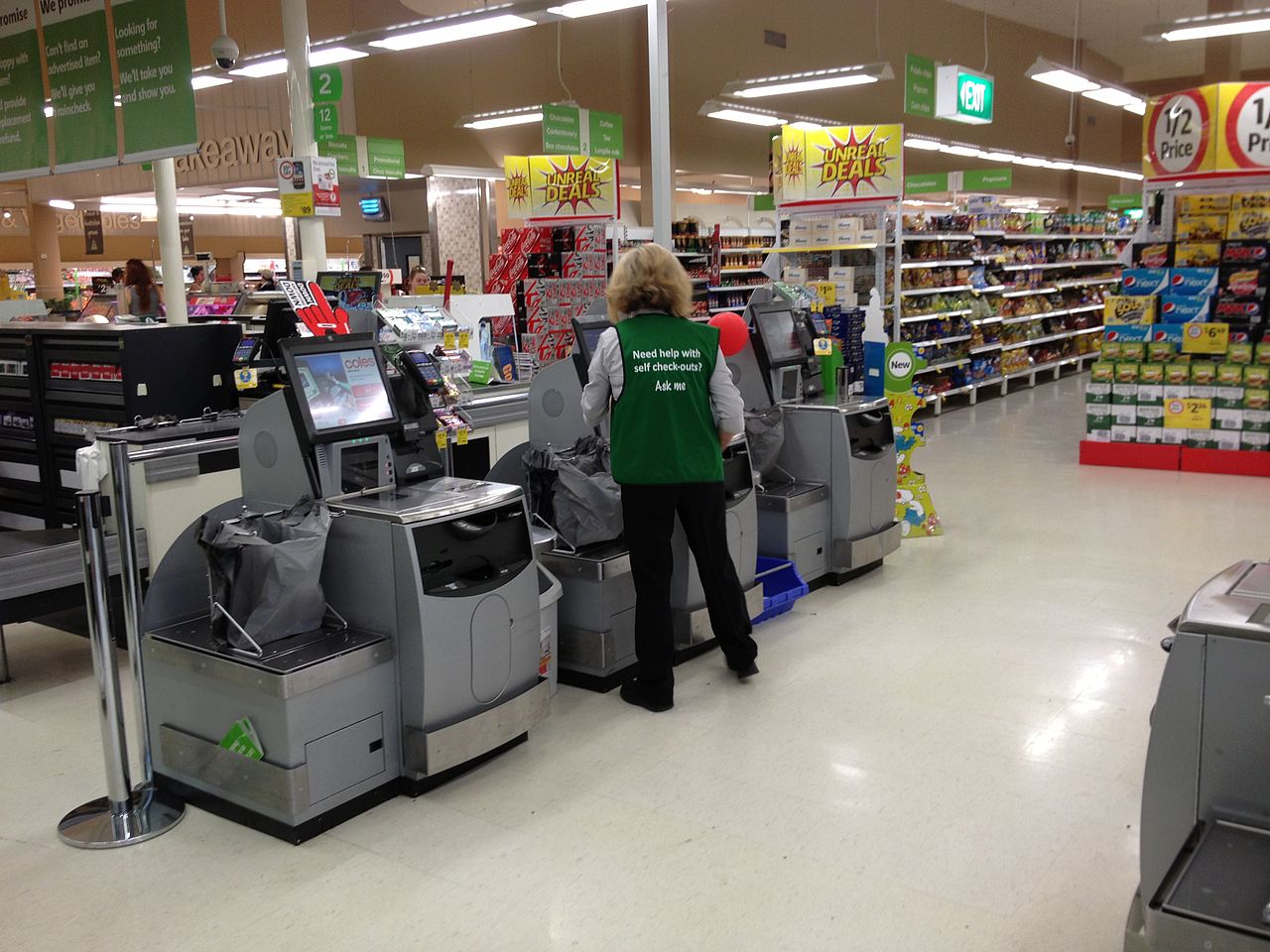 1280px Coles supermarket Self checkout